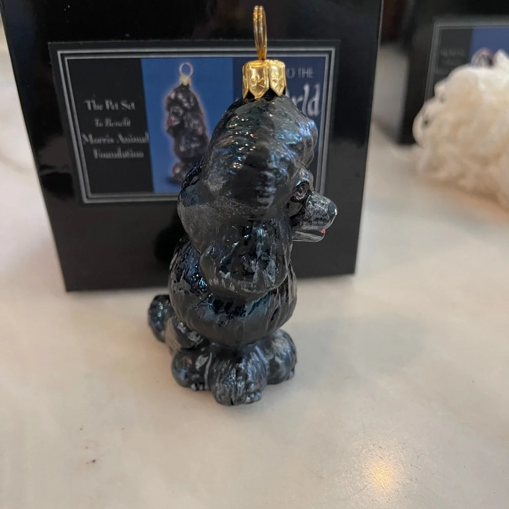 Black Poodle Hand-Blown Glass Ornament by JOY TO THE WORLD.  Made in Poland. - Picture 7 of 7